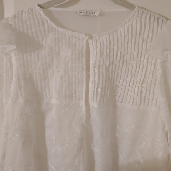 white sheer blouse - Picture 5 of 6